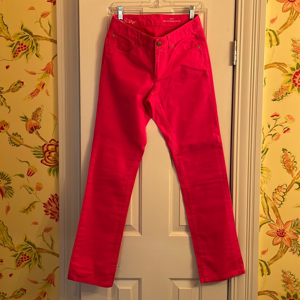 Lilly Pulitzer Main Line Straight Leg Hean Size 4